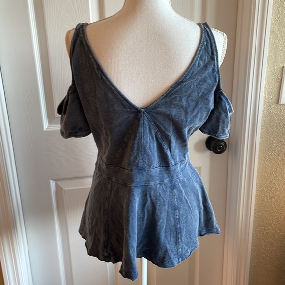 Free People - Open Shouldered Knit Top - Picture 2 of 5